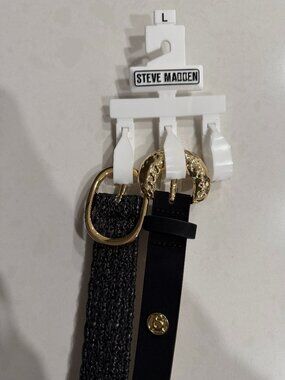 Steve Madden Black Belts